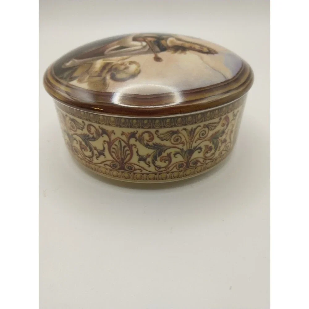 Pickard Executive Authority Ceramic Decorative Box With Brumidi Fresco Design